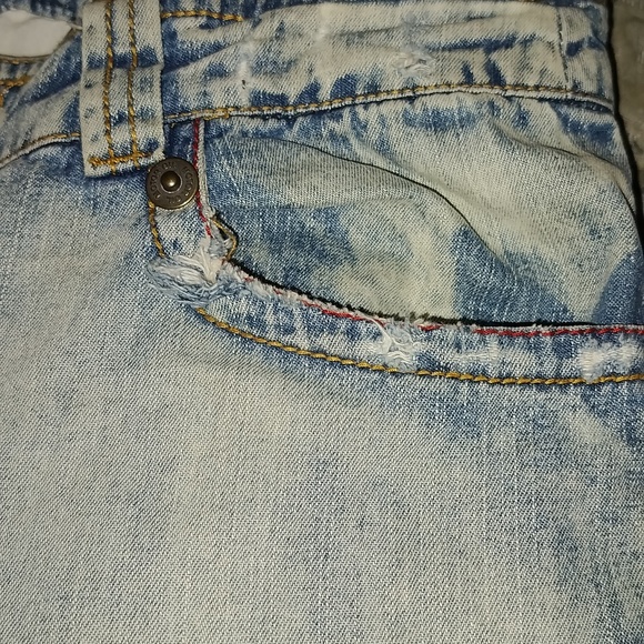 EUC Vintage 34w Motor Oil Wide Leg 90's Baggy Jeans - Picture 12 of 15